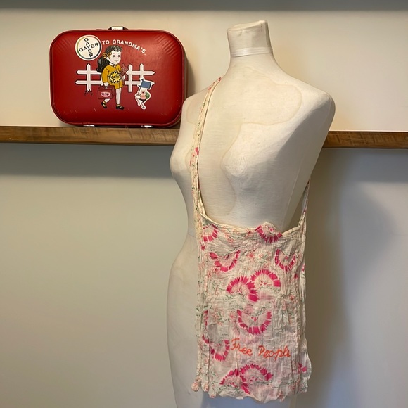 Free People gauzy tote, shop, party, free your hands for a drink or two drinks. - Picture 2 of 5